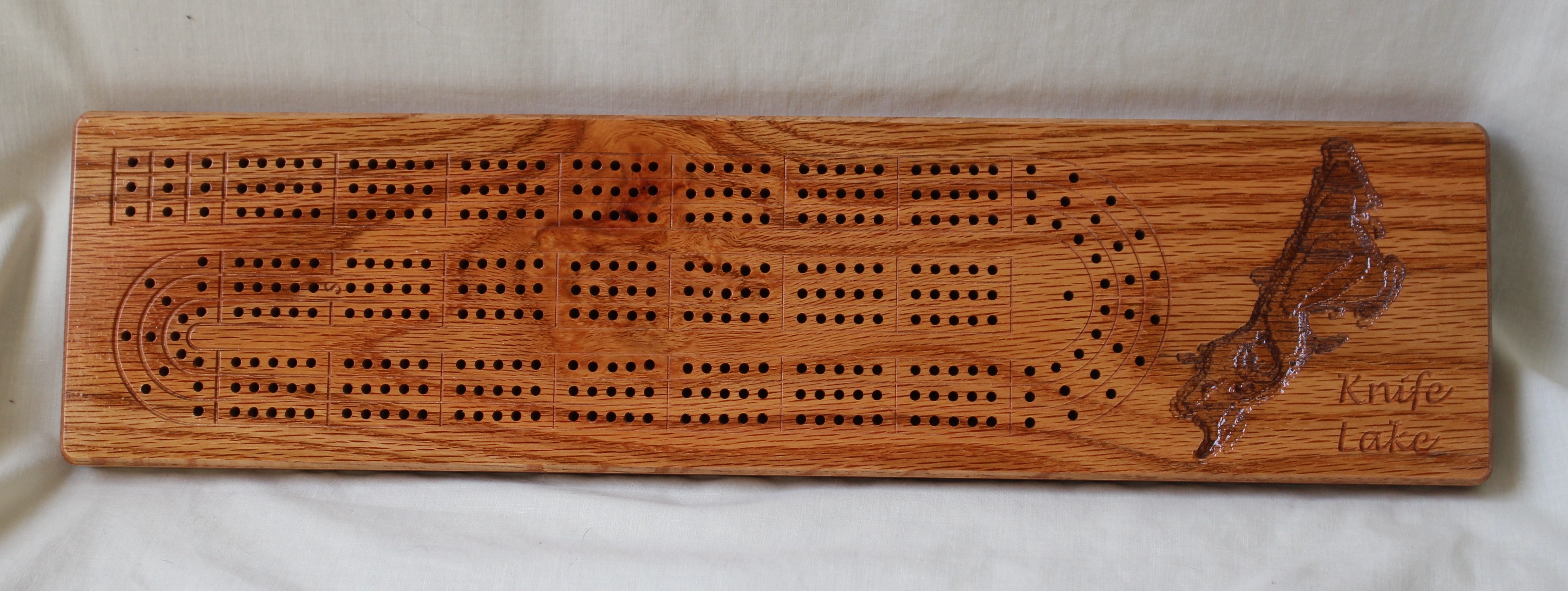 Cribbage Board Oak Rectangle 3d Appeal